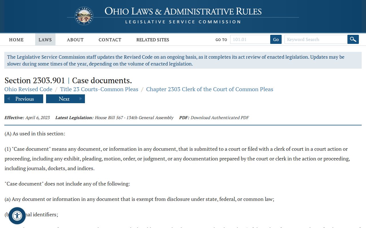 Marion County traffic court records: case-document and personal-identifier restrictions